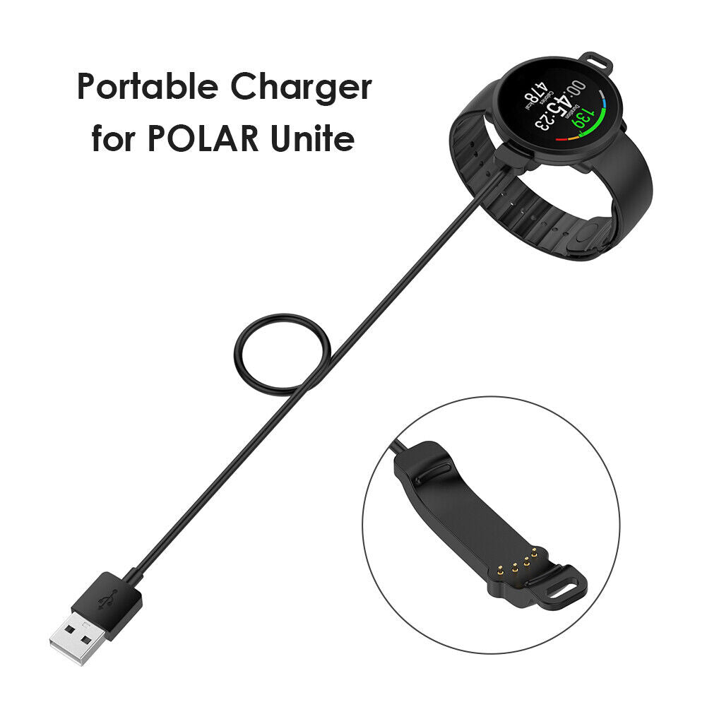 4-pin 1m USB Charger Cable for POLAR Unite Smartwatch Charging Cord Line