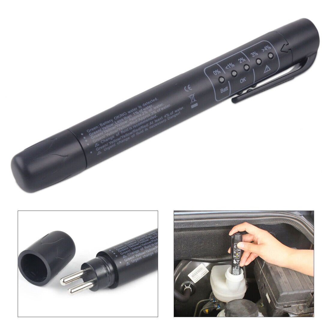 Car Brake Fluid Oil Tester Detection Pen 5 LED indicator Auto Testing Tool Li