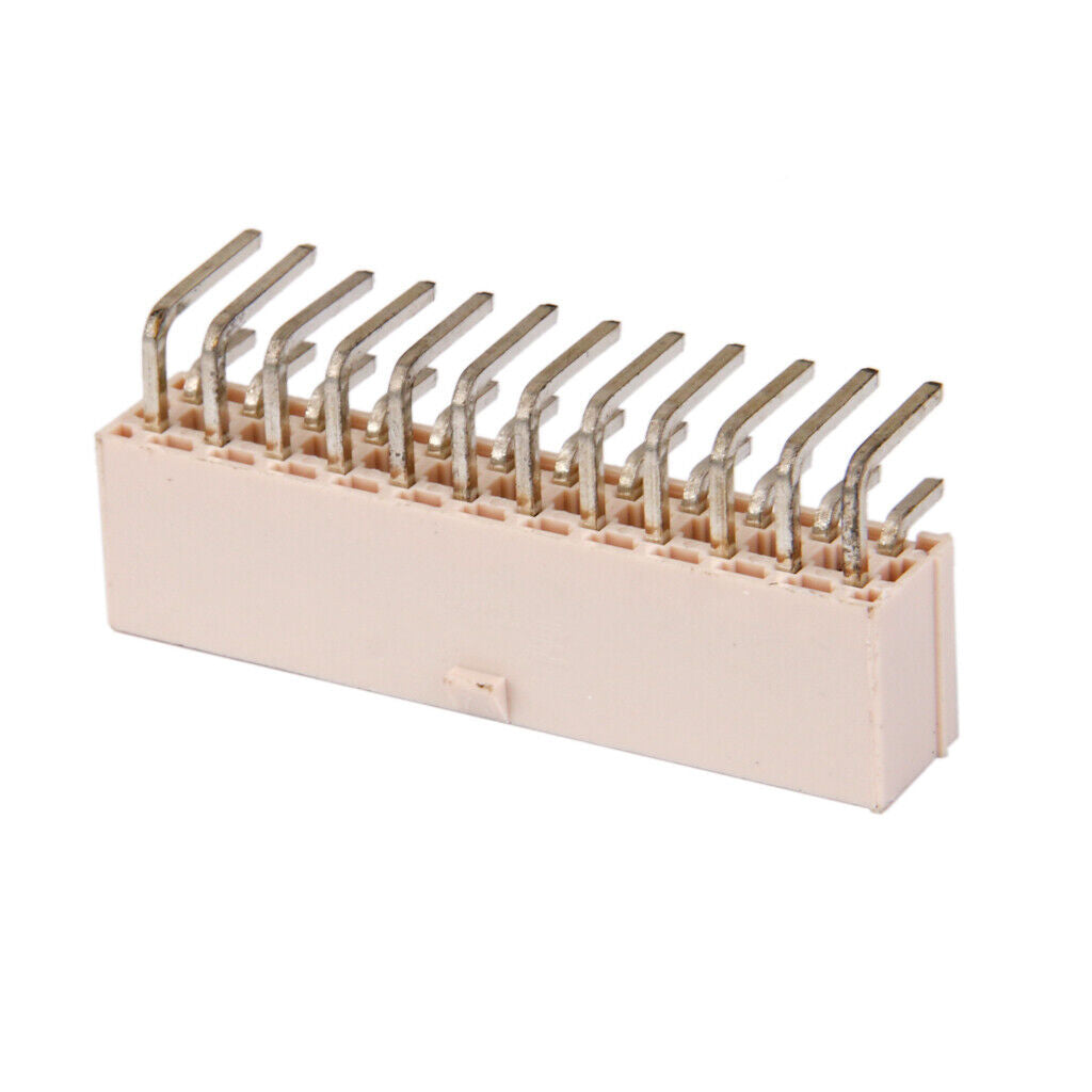 1Pc 24Pin 24 Pin  Supply PCB Solder ATX L Angled Plug Connector