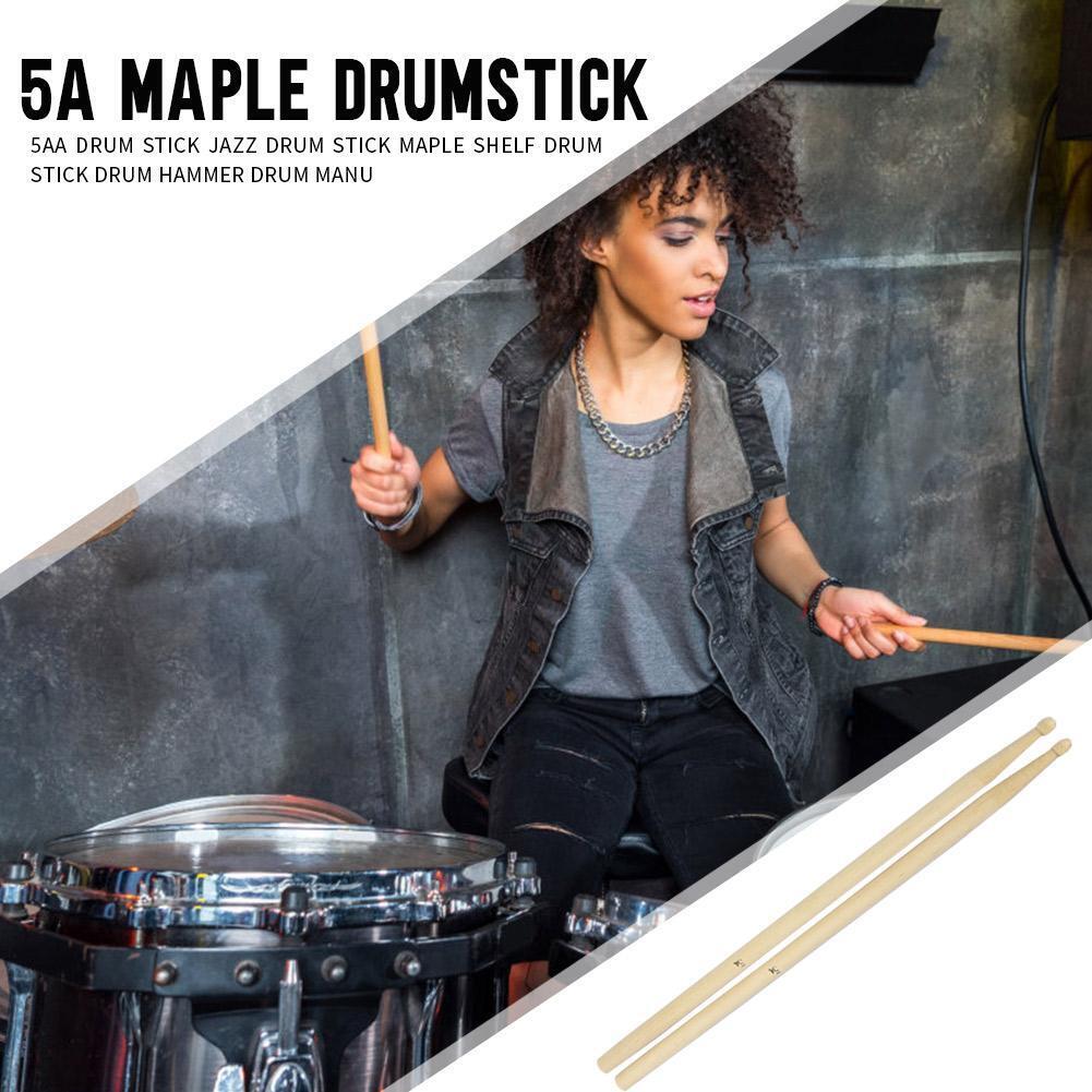 2pcs Maple Wooden Drum Sticks 5A Drumsticks Percussion Instruments Parts