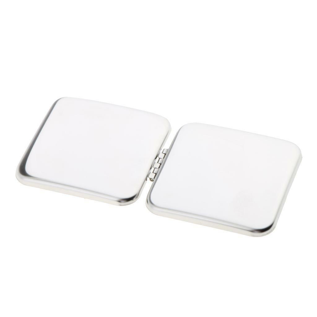 Mini Compact Full Stainless Steel Cosmetic Handbag Makeup Magnifying Mirror