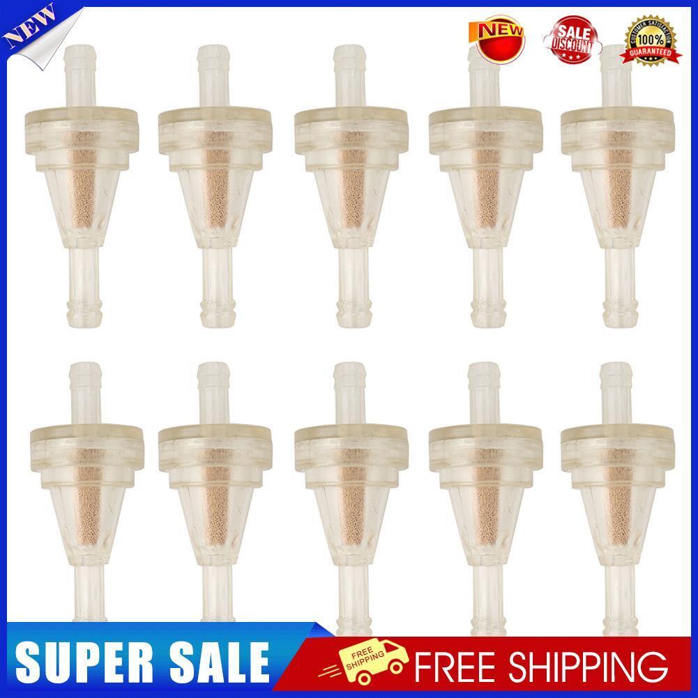 10pcs 1/4 Clear Motorcycle Inline Gas Fuel Filter for Dirt Bike ATV UTV