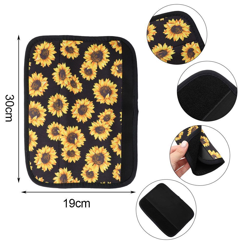 Car Seat Belt Pads Backpack Straps Sunflower Shoulder Seat Belt Cover Universal