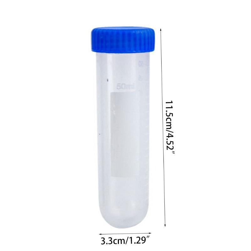 3pcs/Pack Clear 50ml Centrifuge Tubes Set for Student Teacher School Experiment