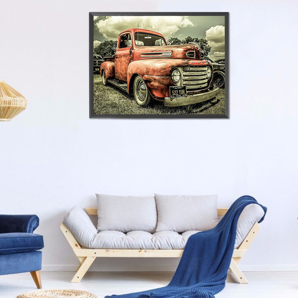 5D Diamond Painting Classic Car Full Round Drill Wall Rhinestone DIY Arts