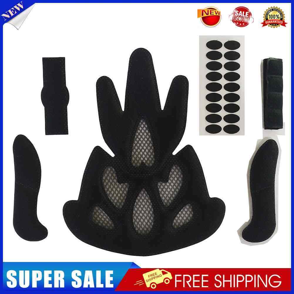 Universal Helmet Inner Foam Pads Kits Sealed Sponge Set for Cycling (Black)