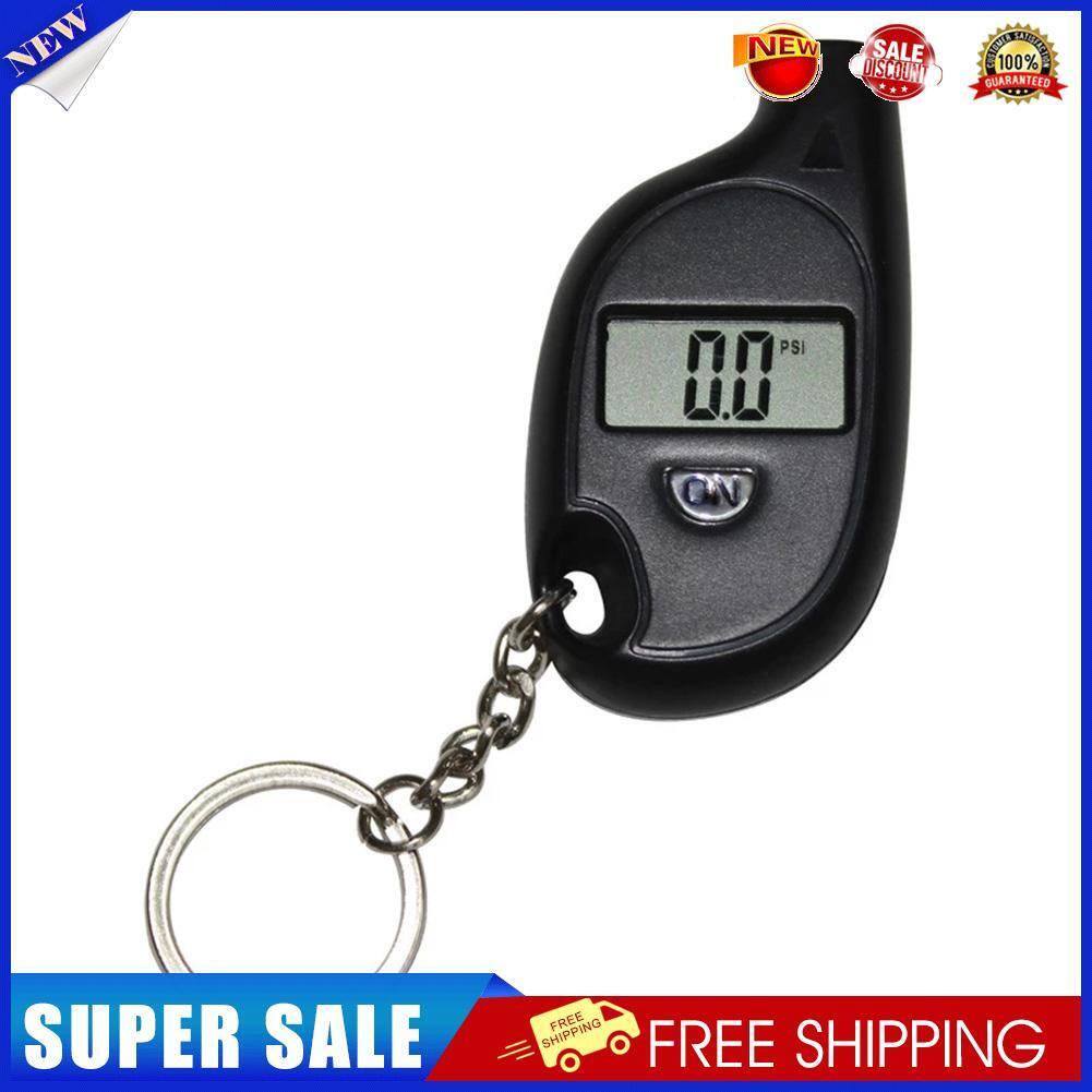 Mini LCD Digital Tire Pressure Gauge Keychain Car Tyre Air Pressure Gauge