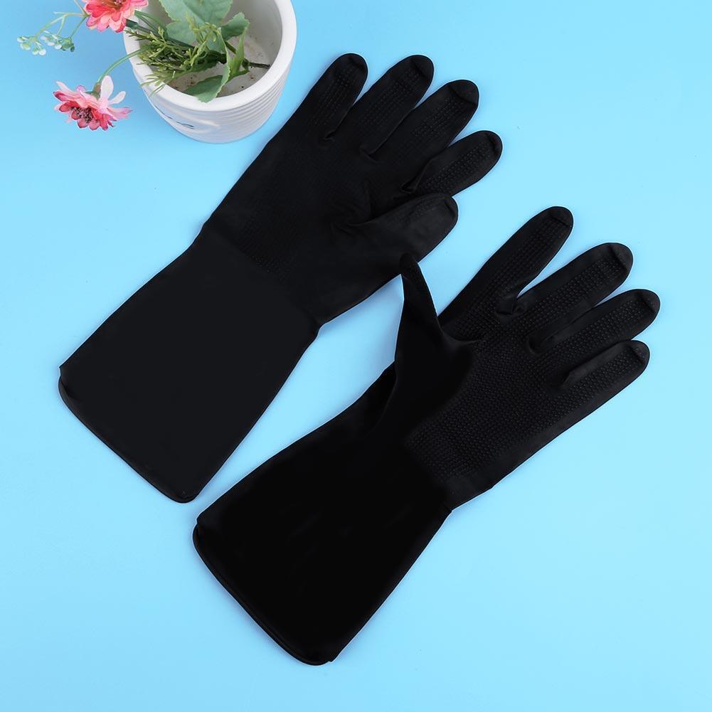 Black Hair Gloves Hair Perm Shampoo Hair Coloring Latex Thick Tools(S)