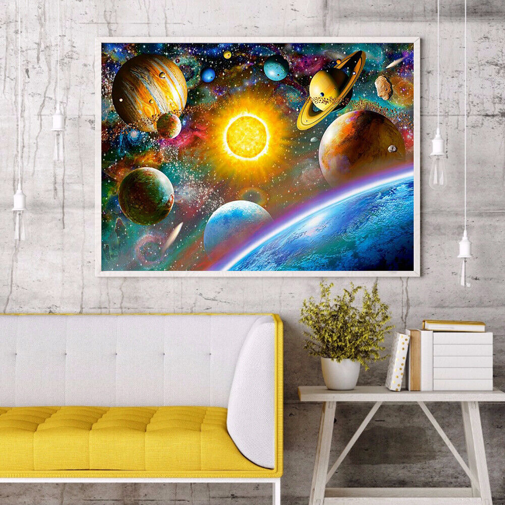 Solar System Diamond Painting 5D DIY Full Round Drill Mosaic Rhinestone Kit
