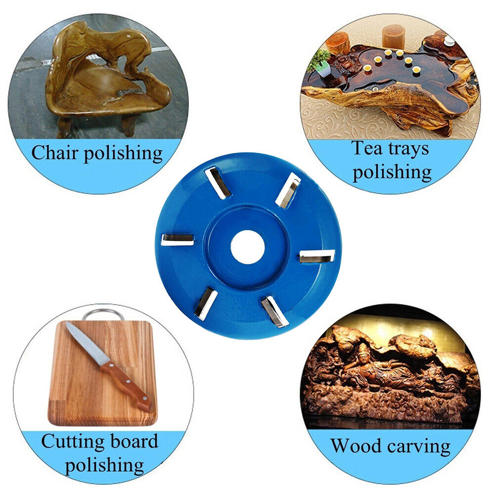 2pcs Angle Grinding Disc 6 Teeth Wood Carving Disc Woodworking Sanding Tool