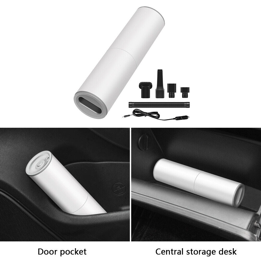 Mini Car Vacuum Cleaner Handheld 4000Pa 120W Wet Dry Home Cleaning (White)