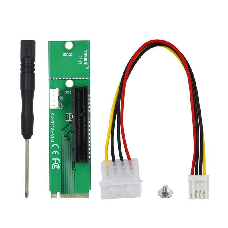 M2 NVME to PCIe X4 Converter with4 Pin Cable For PCI Express x1 to x16 Adapter