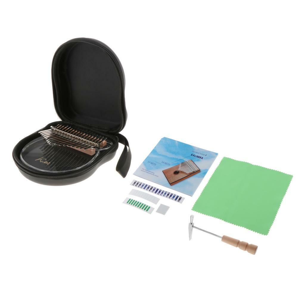 Clear Musical Instrument 17 Keys  Piano Mbira with  Hammer