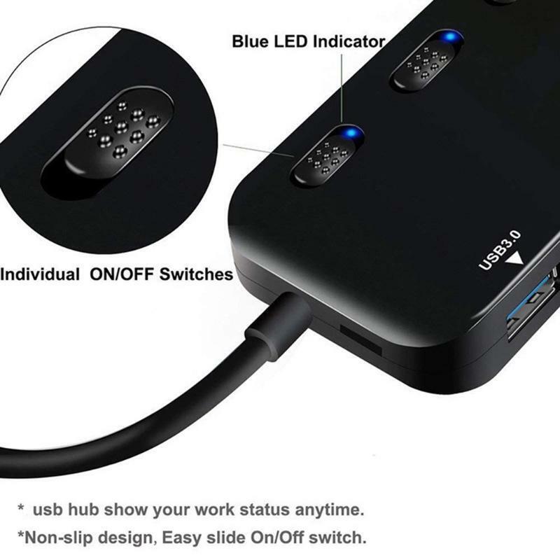 4-port Usb3.0 Hub 1 to 4 Splitter Usb 3.0 Hub Adapter High Speed 5Gbps 4 Ied