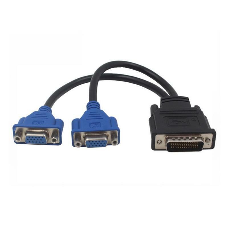 DMS-59 Pin to 2 VGA Splitter Adapter Cable Reduce the Loss of Data Transmission