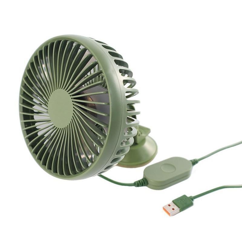 USB Universal Car Fan Suction Cup Car Seat Back Fan 360 Degree Cooling Fan