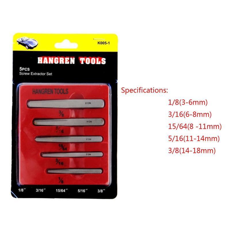 Straight Fluted Screw Extractor for Carpenters Handymen 1/8 3/16 15/64 5/16 3/8