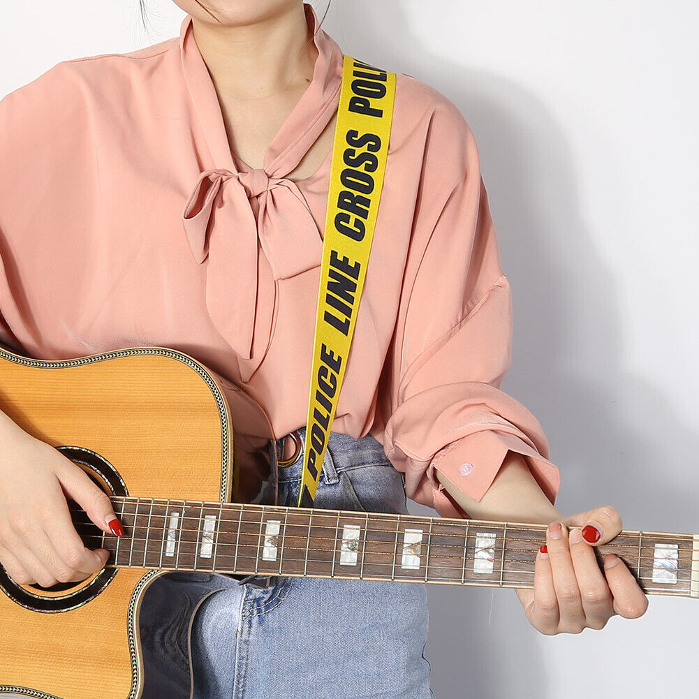 Guitar Strap Belt for Acoustic Electric Guitar Instrument Parts (Yellow)