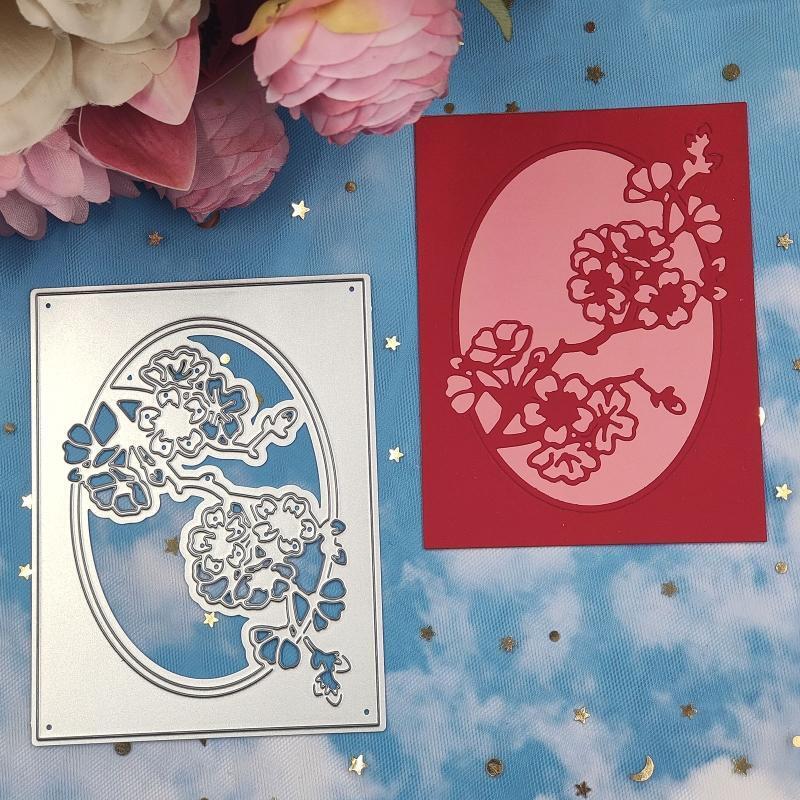 Hollow Oval Egg Metal Cutting Dies Photo Album Family Together Party Diary