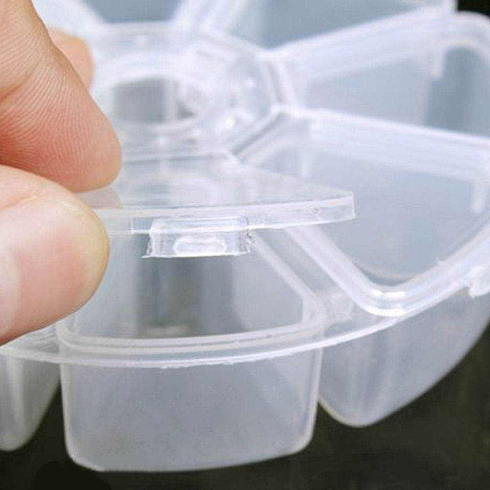 Jewelry Container Nail Art Rhinestones Case 8 Grids Empty Storage Box