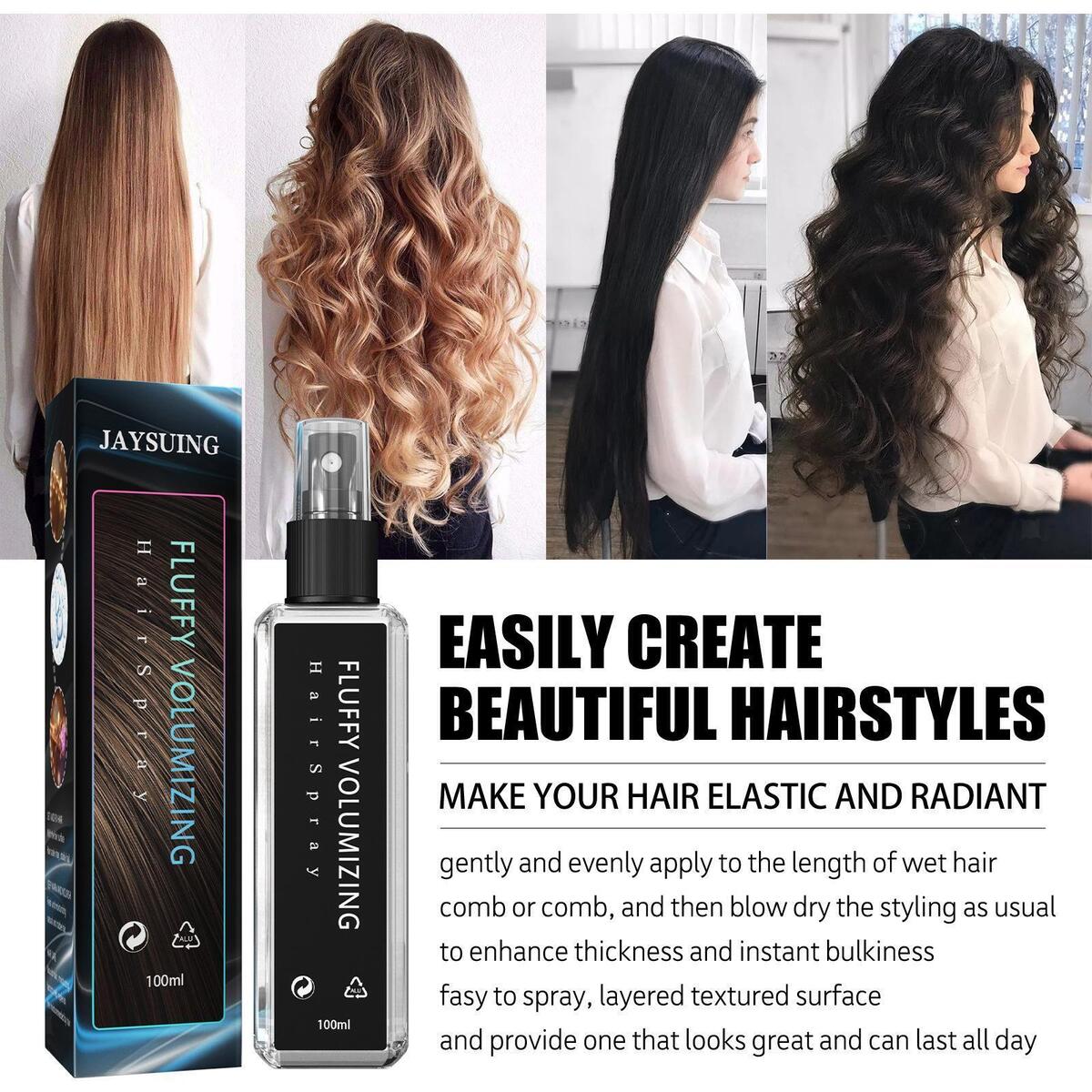Volumizing Hair Spray 100ml Long Lasting Bright for Men Women Beauty