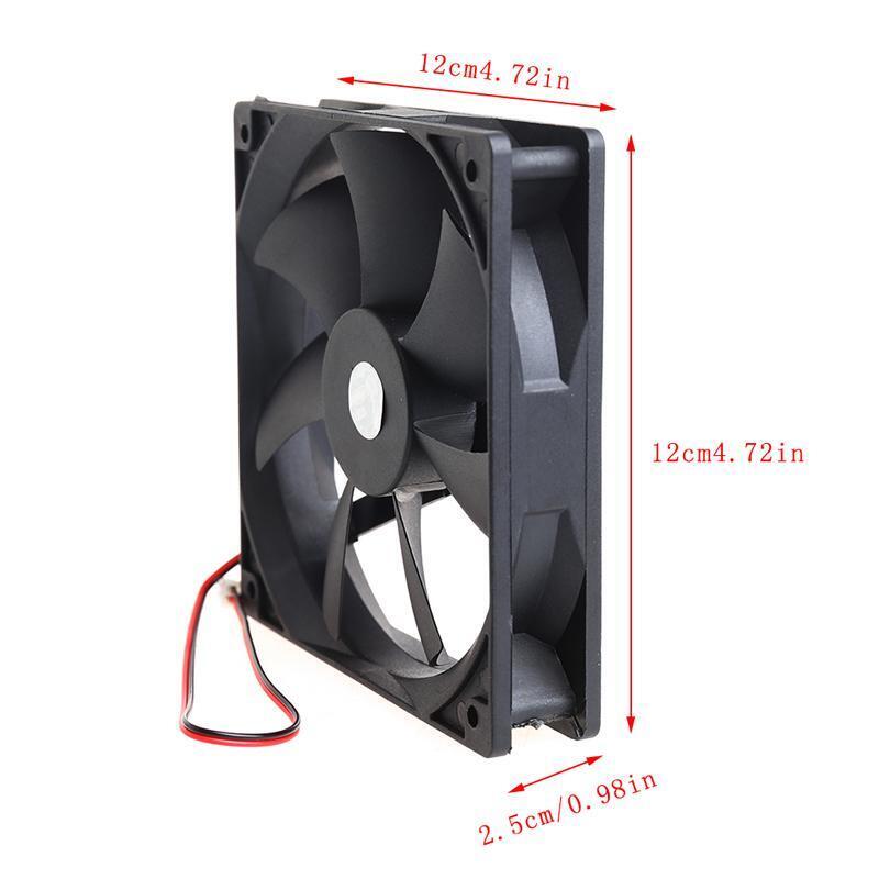 12V DC Brushless High Speed Cooling Fan 12x12x2.5cm 2Pin 2wire Connector Cooler