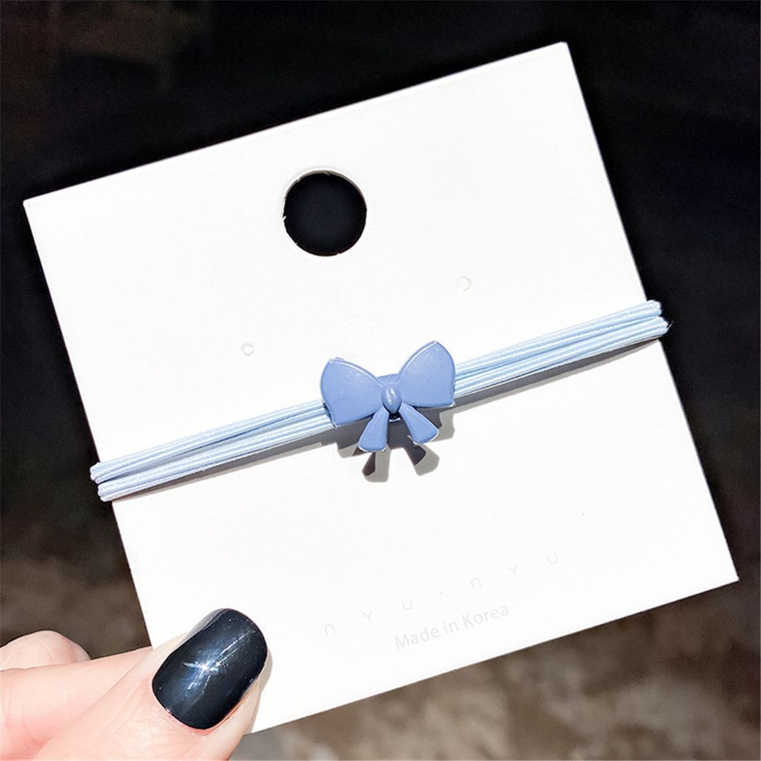 Gift Random Color Girl Women Bow High Elastic Hair Tie Rope Hair Ring