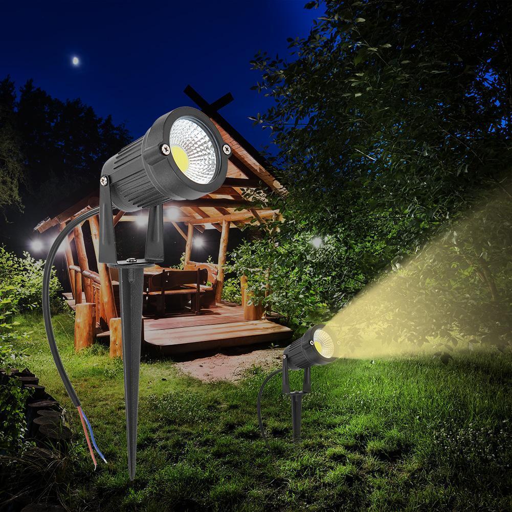 COB LED Garden Lawn Lamp Waterproof Outdoor Landscape Path Spotlights (WW)
