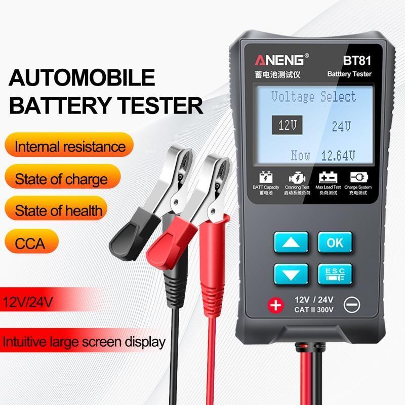 12V 24V Car Battery Tester Automotive 100-1700 CCA Battery Load Tester Cranking