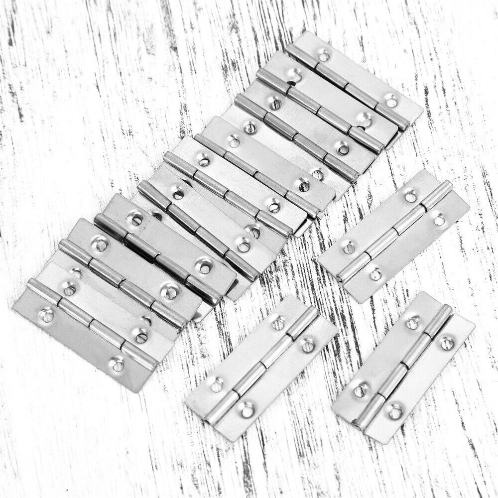 New 12x Stainless Steel Cabinet Window Door Hinges Jewelry Box Cupboard Hardware