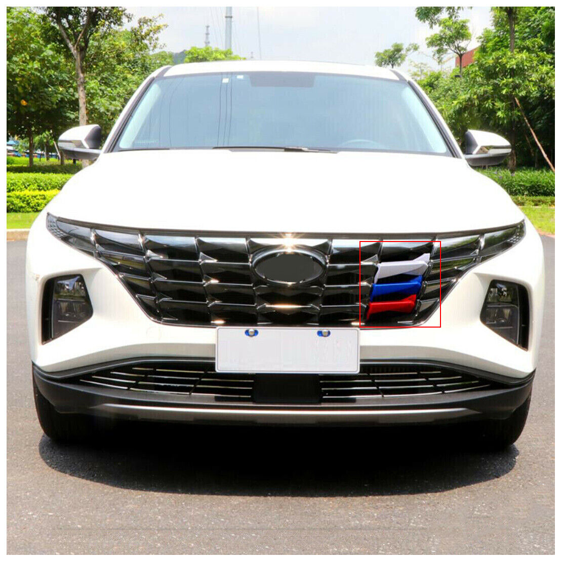 3pcs Front Grille Grill Strip Cover Trim Fit For Hyundai Tucson NX4 2021-2022