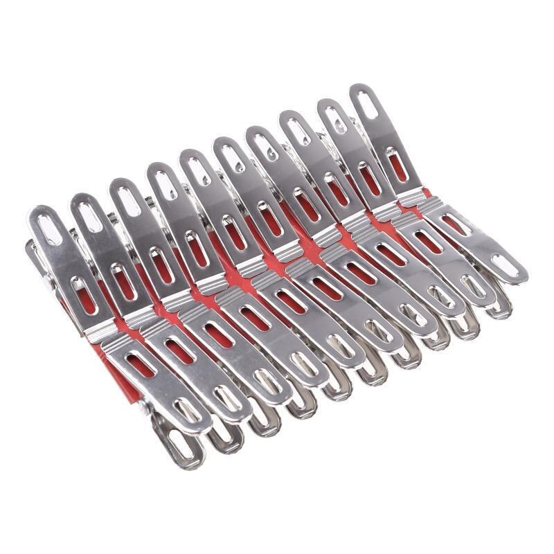20 Pieces Strong Stainless Steel Household Functional Pegs for Clothes Sock Food