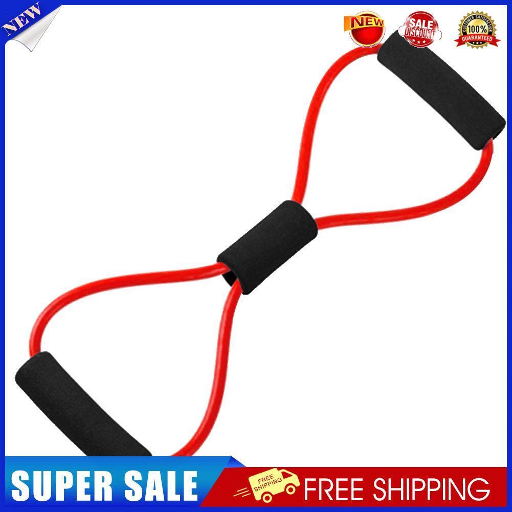 8 Word Rubber Yoga Fitness Chest Expander Rope Workout Equipment (Red)