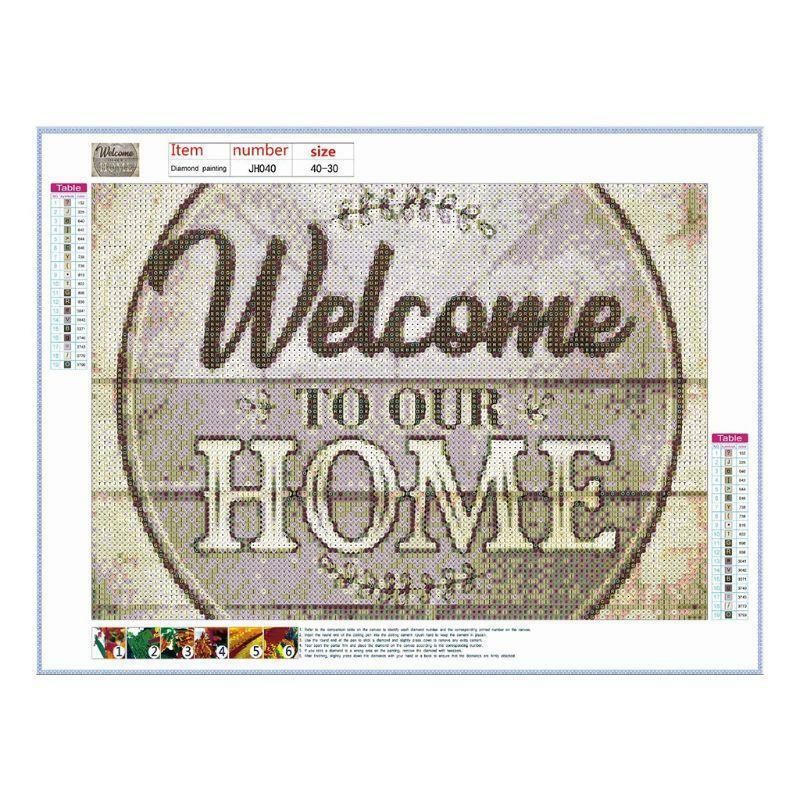 4 Pack Bless Our Home 5D DIY Diamond Painting Full Drill Rhinestone Embroidery