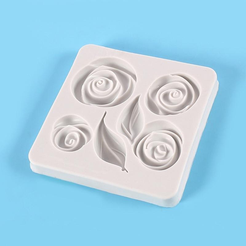 Rose Chocolate Cake Molds Handmade DIY Cake Fondant Decoration Soap Making Mould