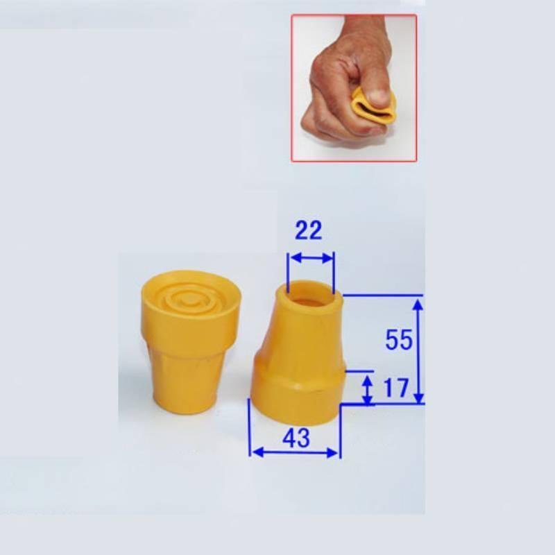 2 Pieces Anti-skid Crutch Ferrules Rubber Ends Cane  Stick  22mm