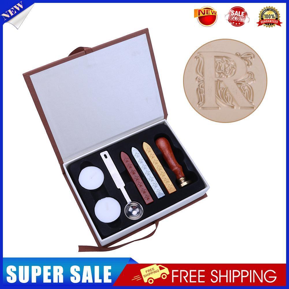 English Alphabets Five-petaled Flower Metal Hot Sealing Wax Clear Stamps(R)