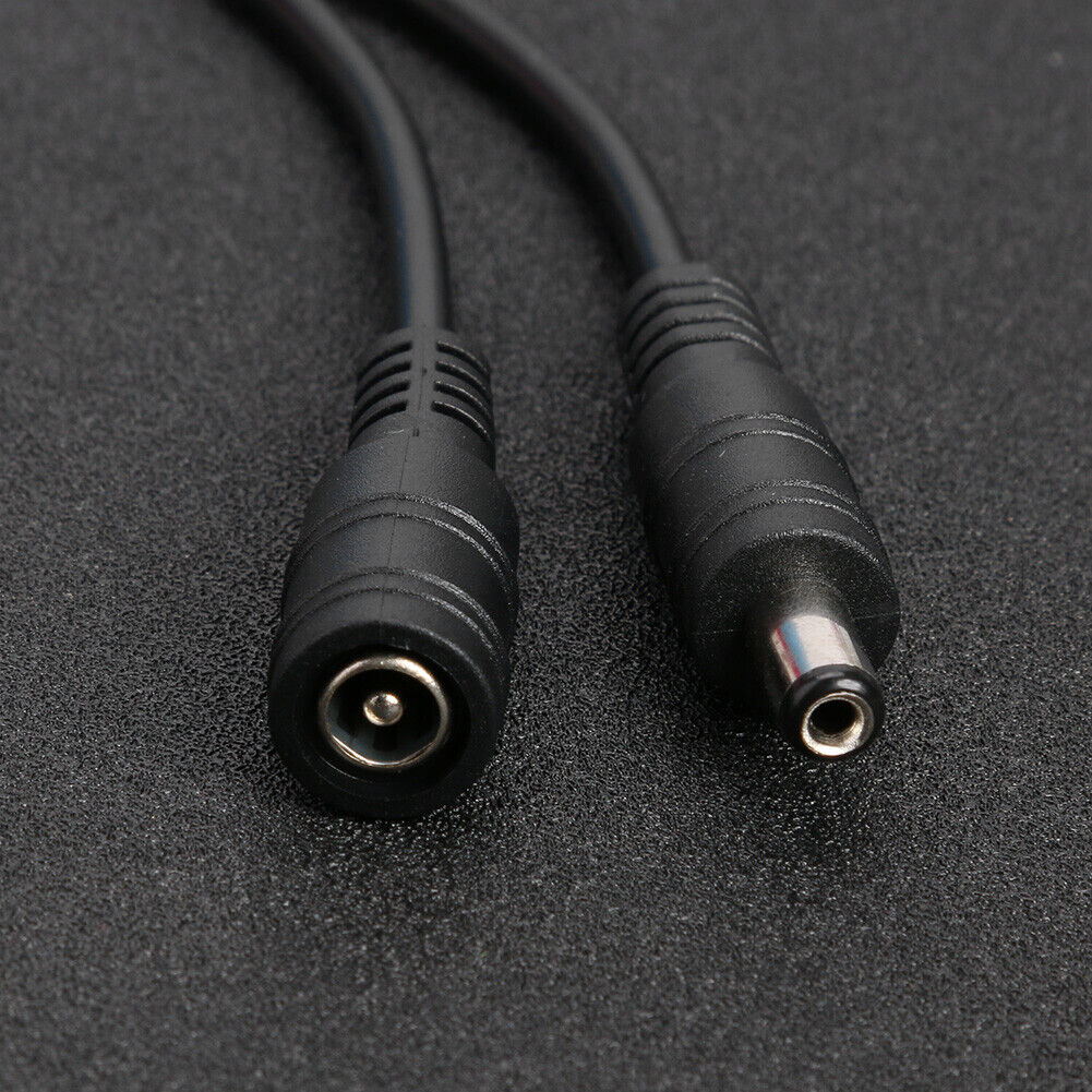 DC 5.5x2.1mm Male Female Extension Cable for CCTV Camera LED Strip (5m)