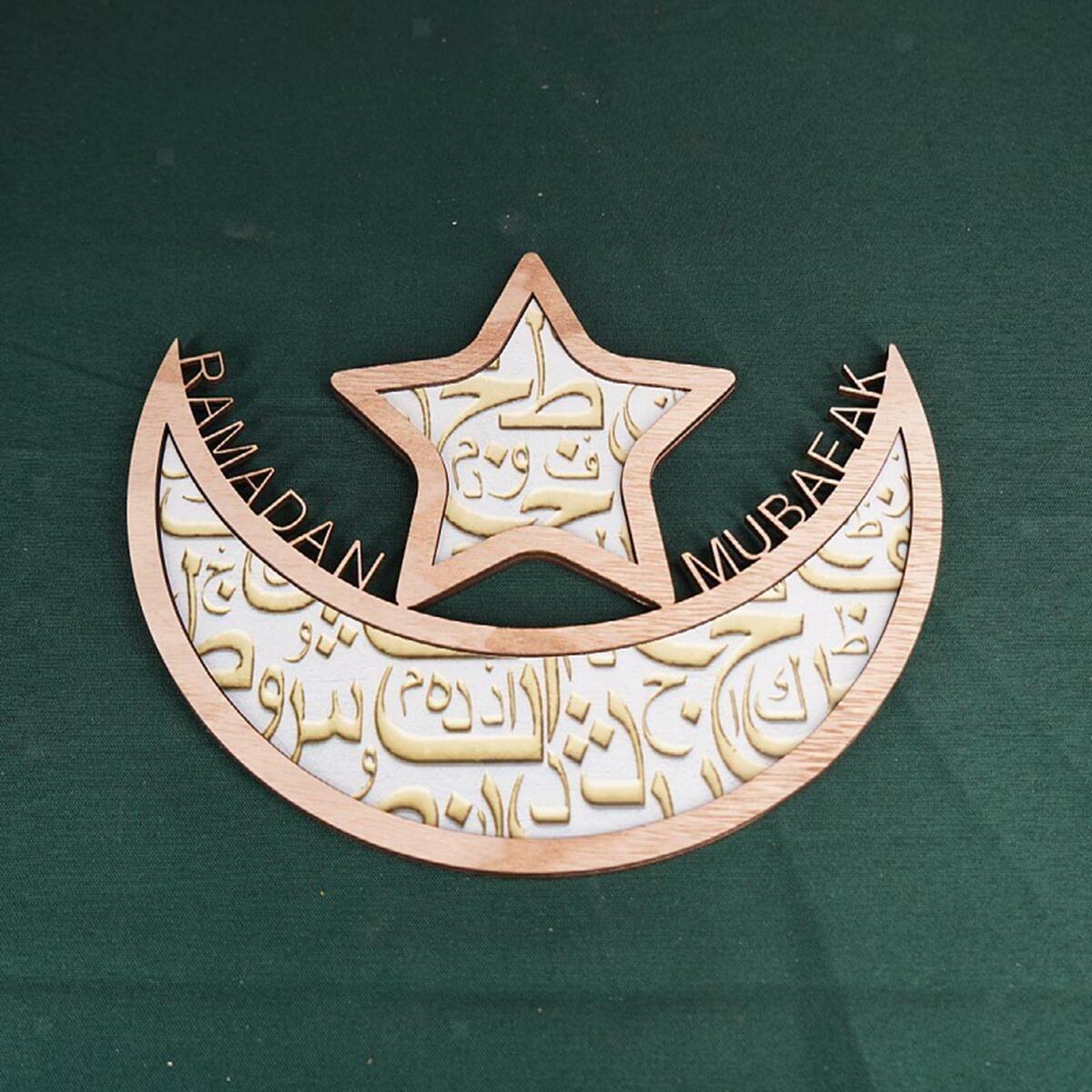 2 Pieces Ramadan moon and  Shape Food Tray Dessert Pastry Party Serving Tray