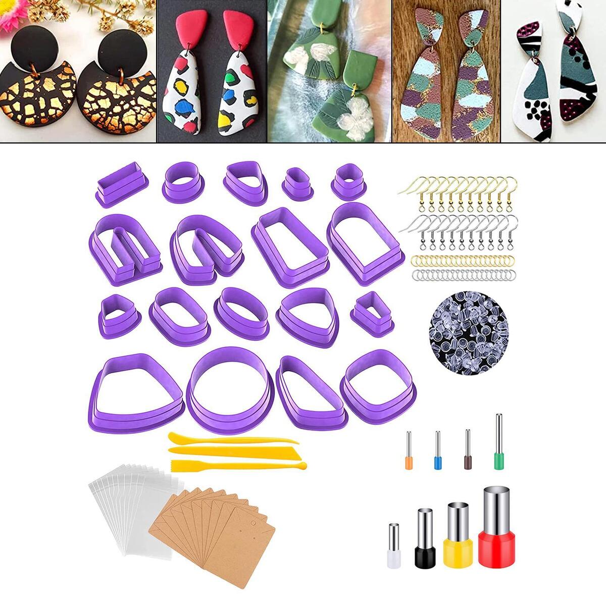 2 Pack Polymer Clay   Jump Rings with Earring Cards Earring Hooks