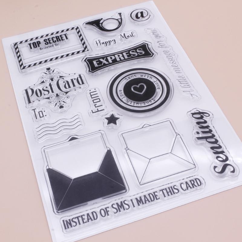 Post Card Silicone Clear Seal Stamp DIY Scrapbooking Embossing Photo Album Decor