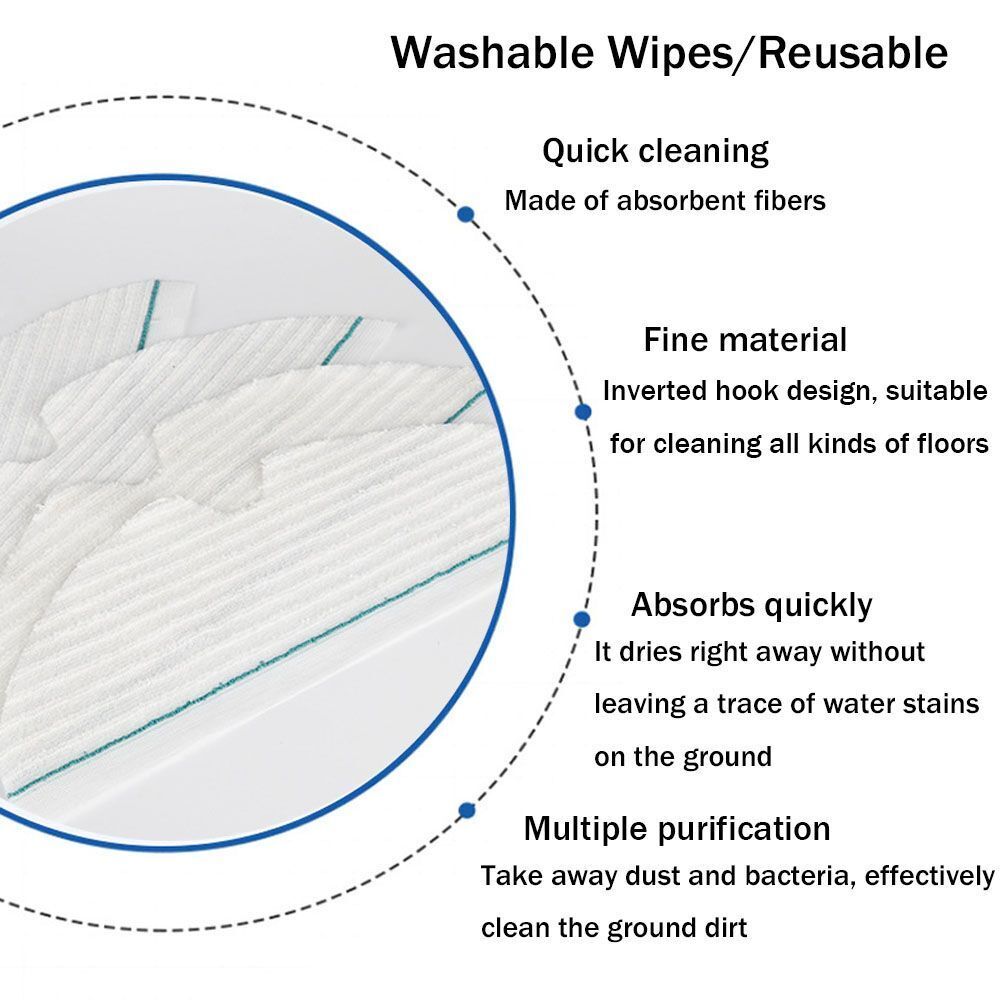 Washable Reusable Mopping Pads Cleaning Robot Mop Rags Mop Pads Mop Cloth