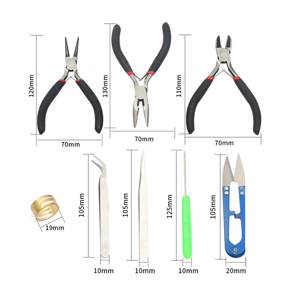 8Pcs/Set Pliers Set Tweezers Scissor Jewelry Making Tools Handmade Jewelry