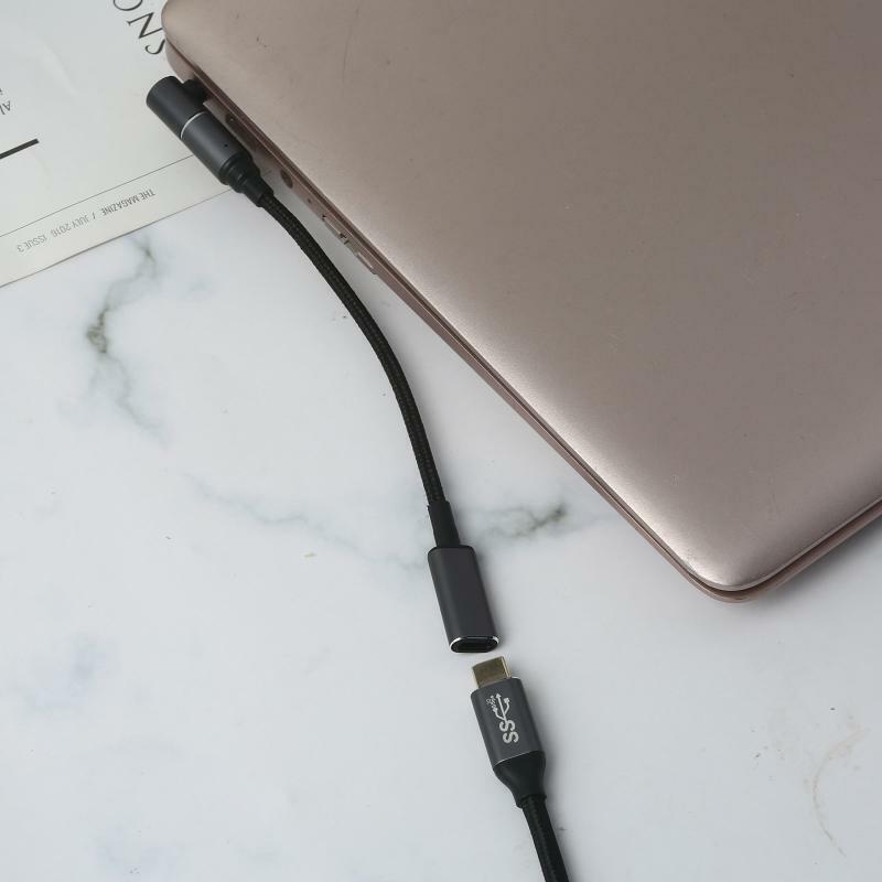 100W USB Type C 90 Degree 5.5x1.7 mm Male Power Charging Cable for Acer 19V3.42A