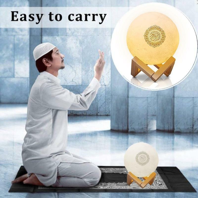 Bluetooth-compatible Quran Speaker Moon Lamp with Stand Smart APP Control