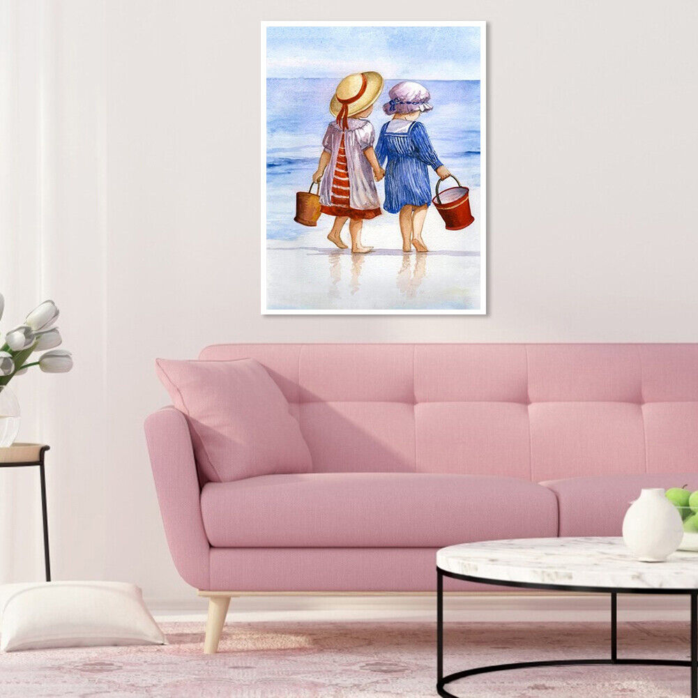 Little Girl 5D DIY Diamond Painting Full Round Drill Rhinestones Pictures