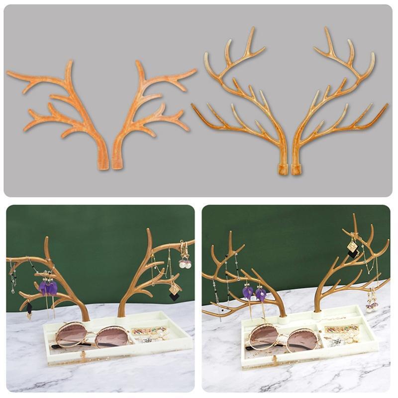 Antlers Jewelry Holder Mold Display Jewelry Tray Silicone Mould Tree Holder