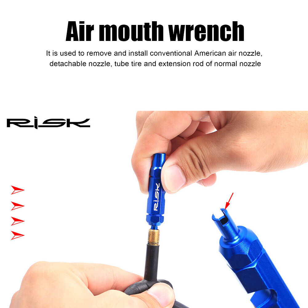 RISK Bicycle Wrench Valve Core Aluminum MTB Tire Tube Nozzle Removal Tools