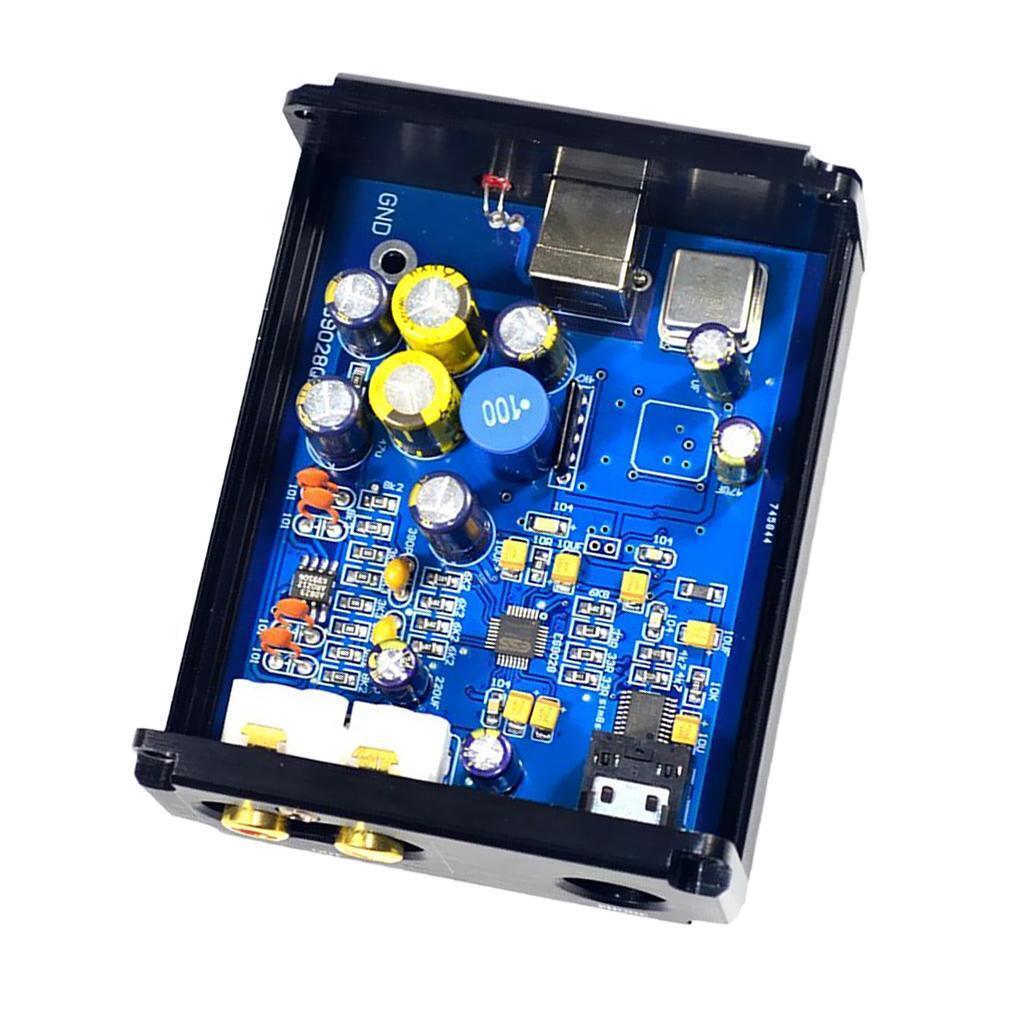 USB DAC Input RCA Audio Output Heasphone Amp Sound Card ES9028Q2M SA9023