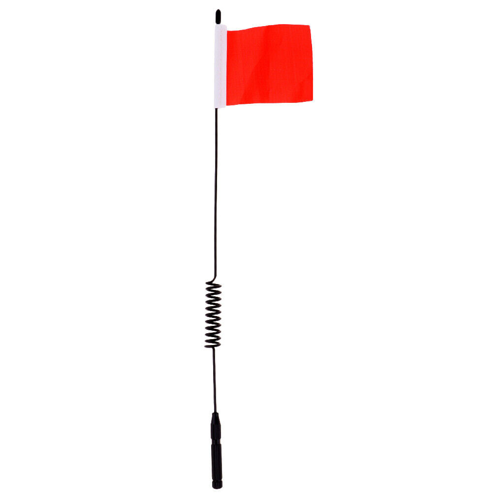 2 Pieces Metal Decorative Antenna with Flag Accessories fit for 1/10 RC Crawler